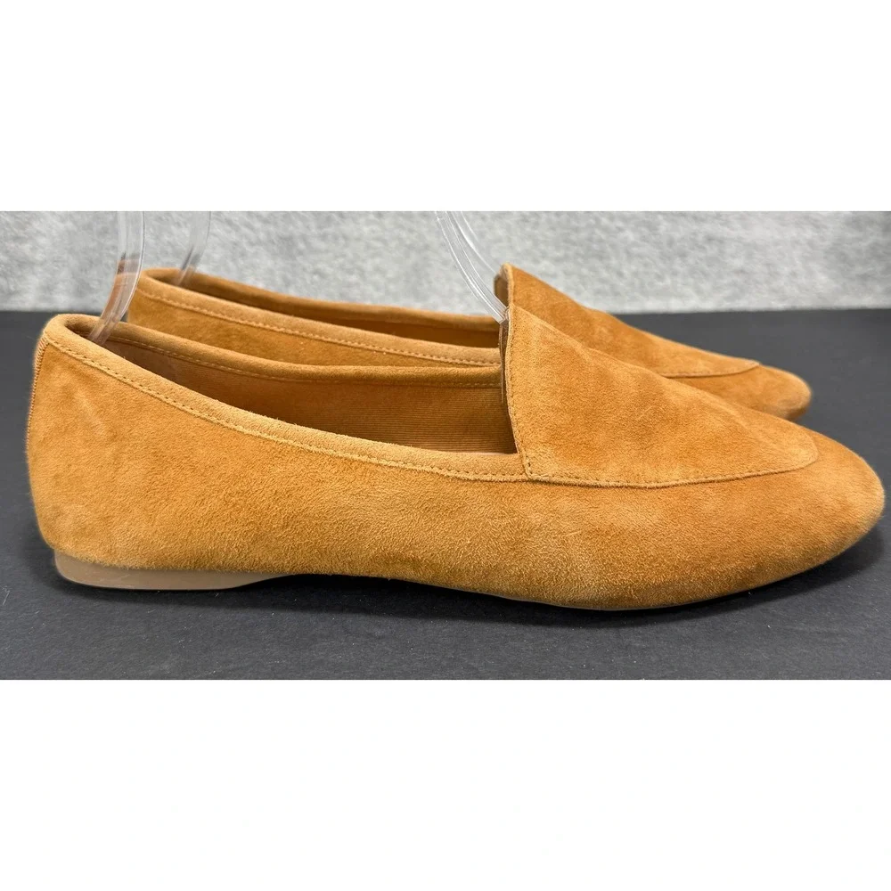 Birdies Starling Loafers Womens 7 Saffron Yellow Suede Smoking Slipper Flats‎